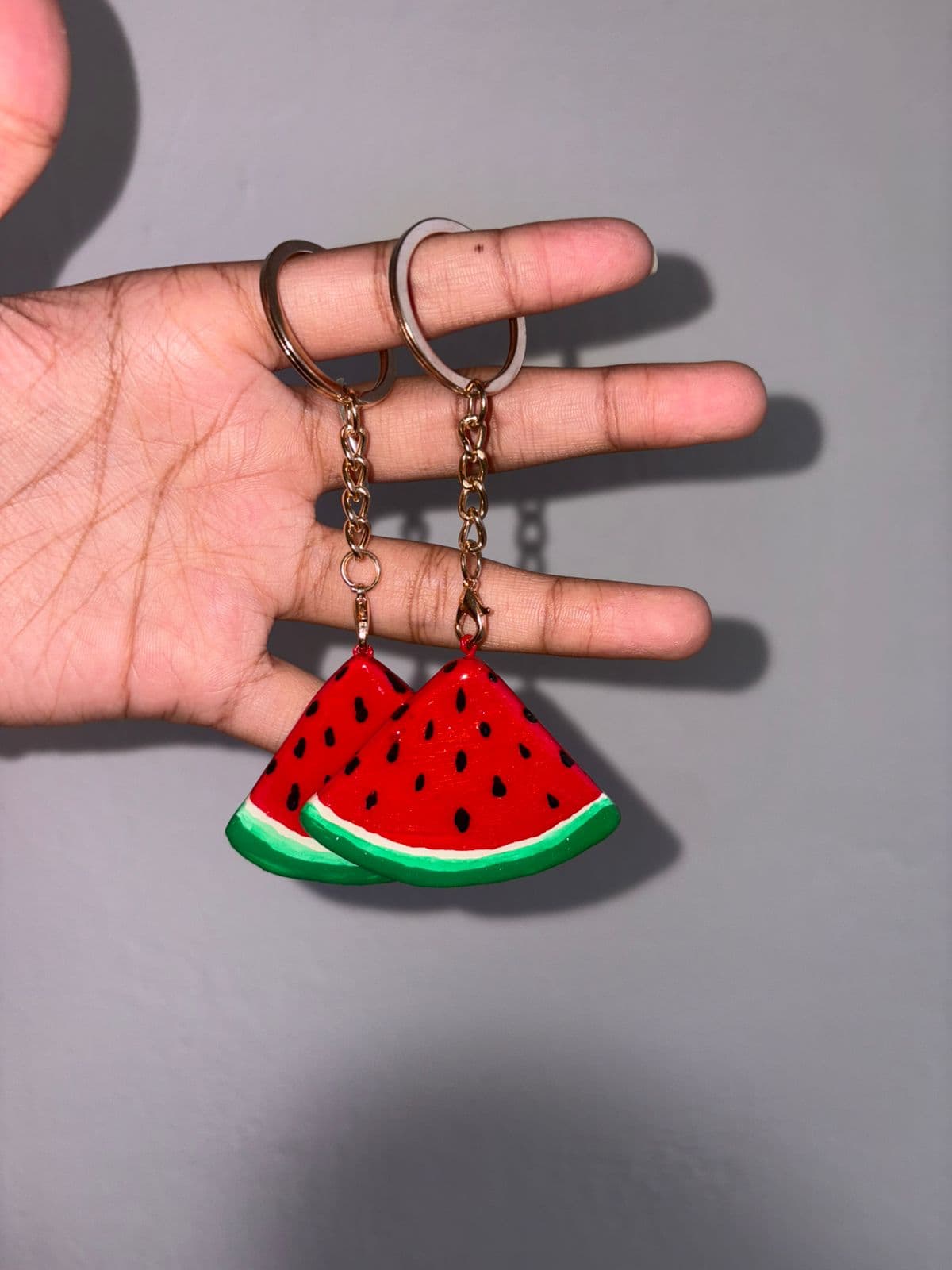 Handmade resin keychain selected for custom order preview