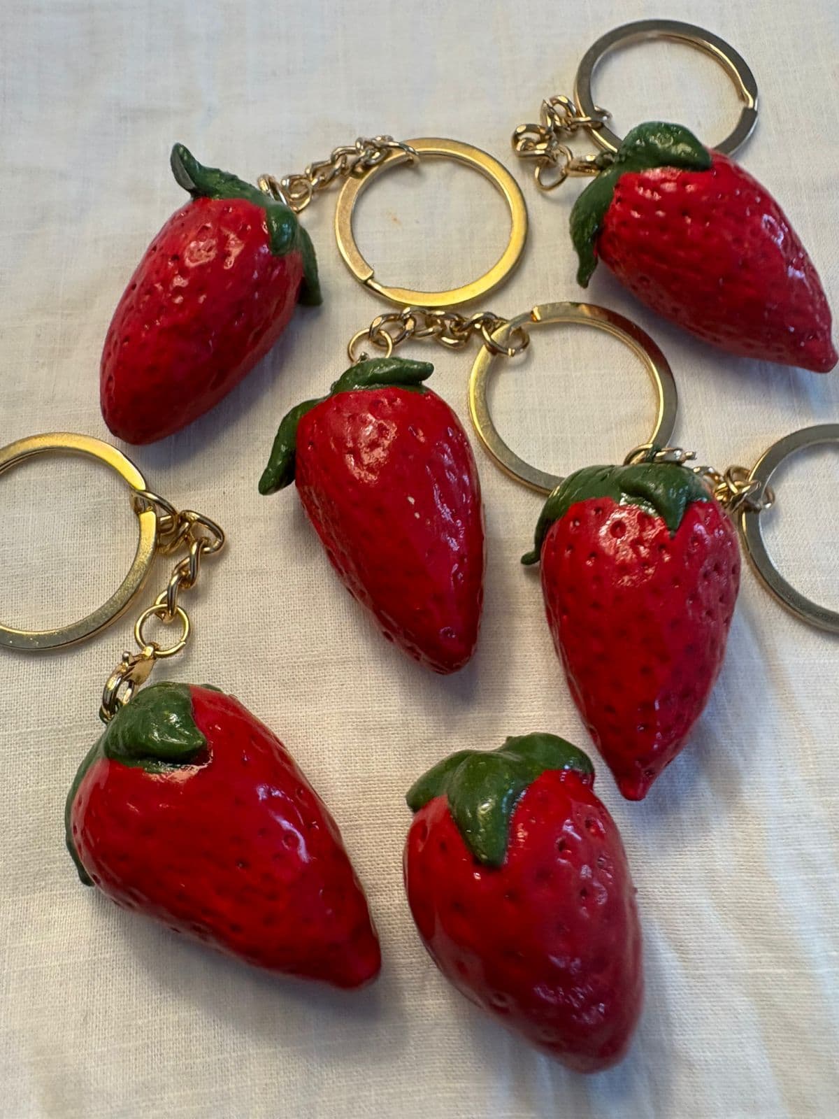 Handmade resin keychain detail